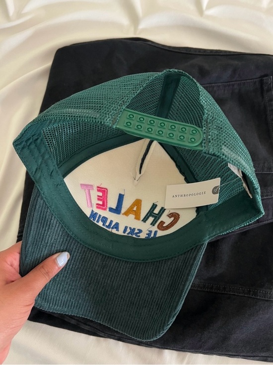 NWT Anthropologie Chalet green corduroy trucker cap ✨? main image 5